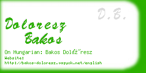 doloresz bakos business card